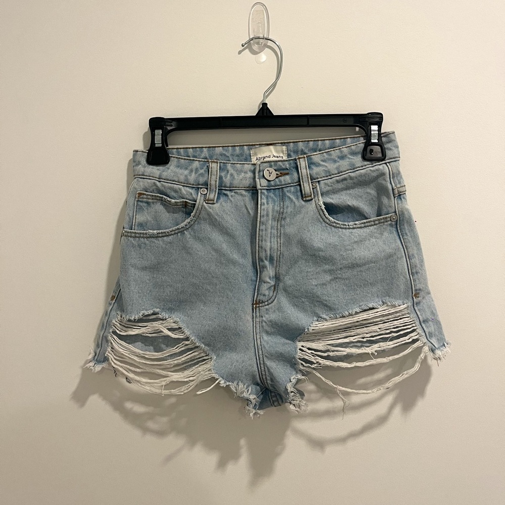 Denim - light washed - ripped shorts - Size 0